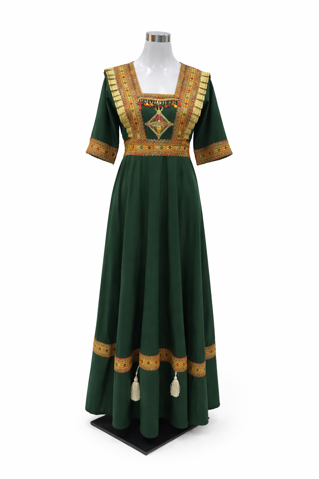Robe kabyle évasée tissu crêpe