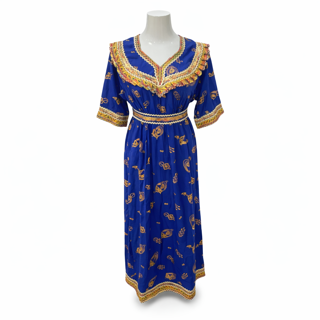 Robe kabyle imprimé doré