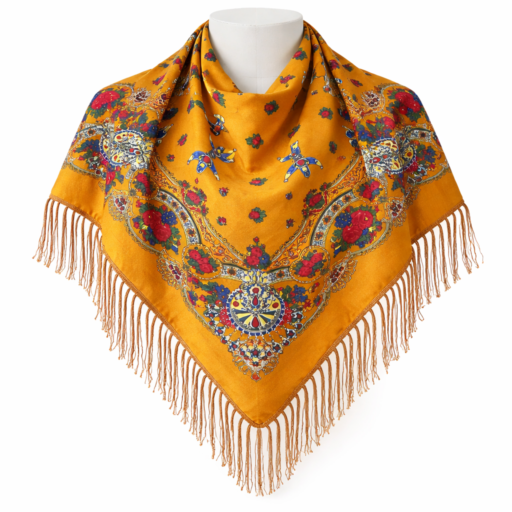 Foulard motifs berbères imprimés