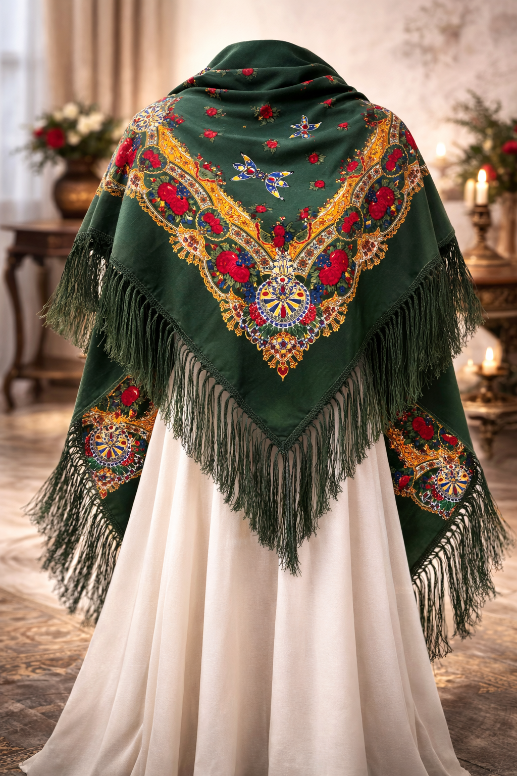 Foulard motifs berbères imprimés