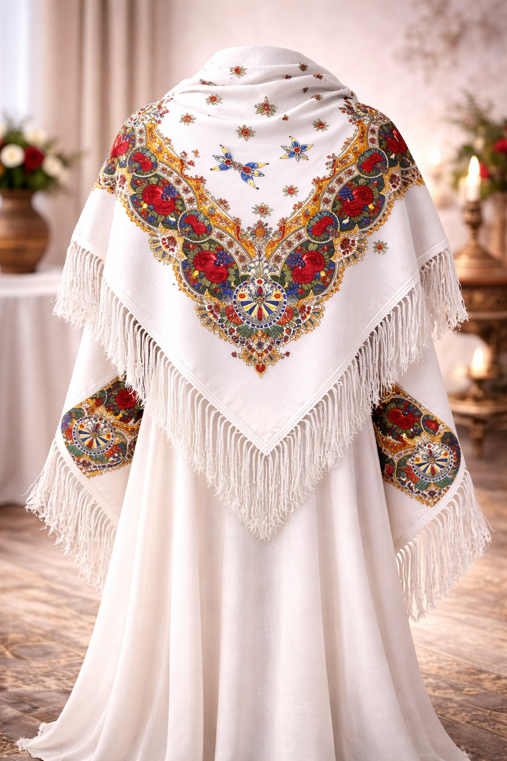 Foulard motifs berbères imprimés