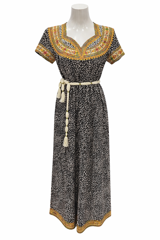 Robe kabyle léopard stylisé